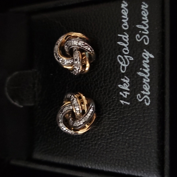 Macy & Co. 14K Gold over Sterling Silver Earrings - Picture 1 of 6